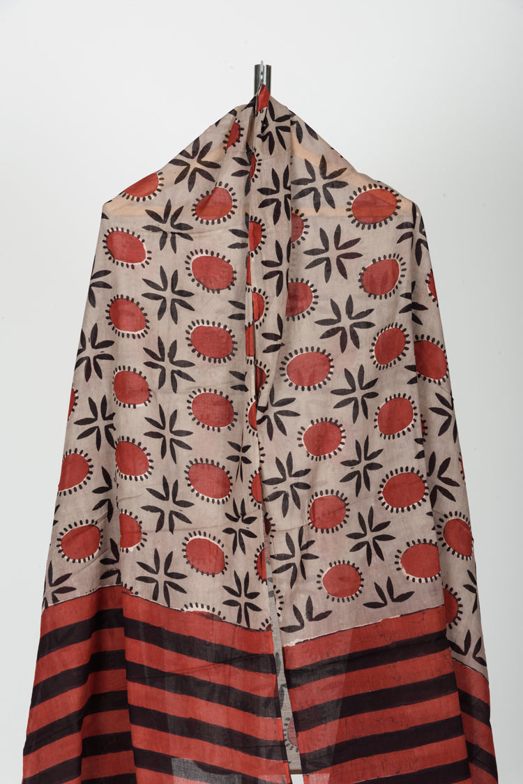 Cotton Malmal Block Printed Dupatta