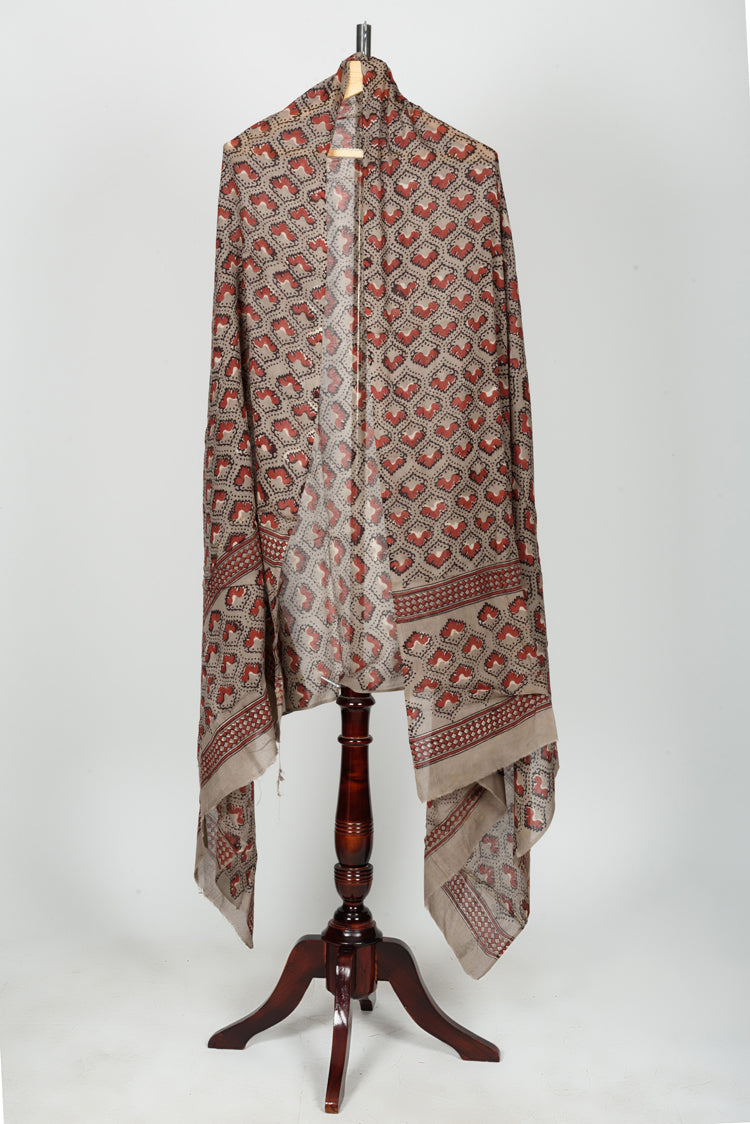 Cotton Malmal Block Printed Dupatta