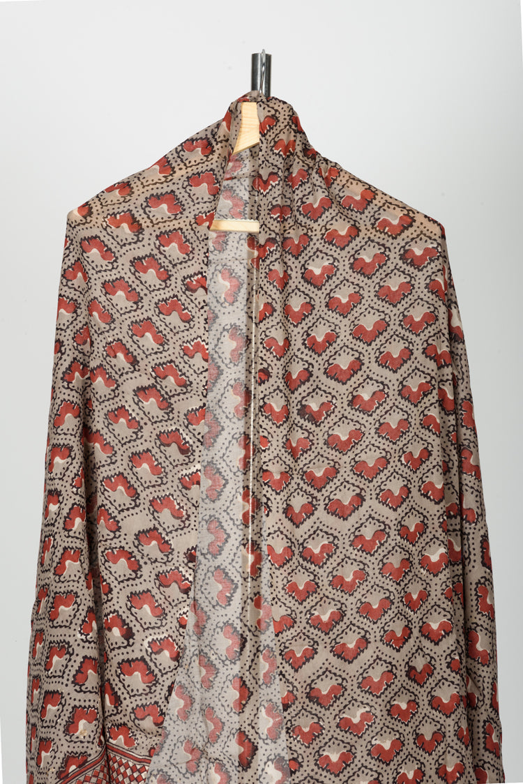 Cotton Malmal Block Printed Dupatta