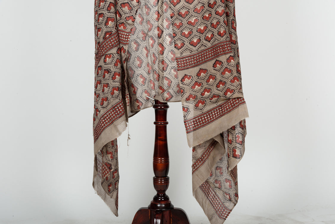 Cotton Malmal Block Printed Dupatta