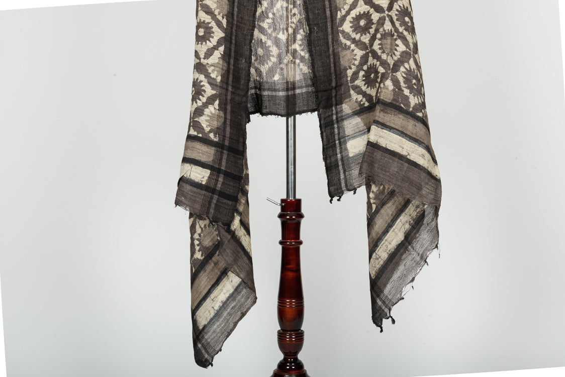 Tussar Dabu Block Printed Dupatta