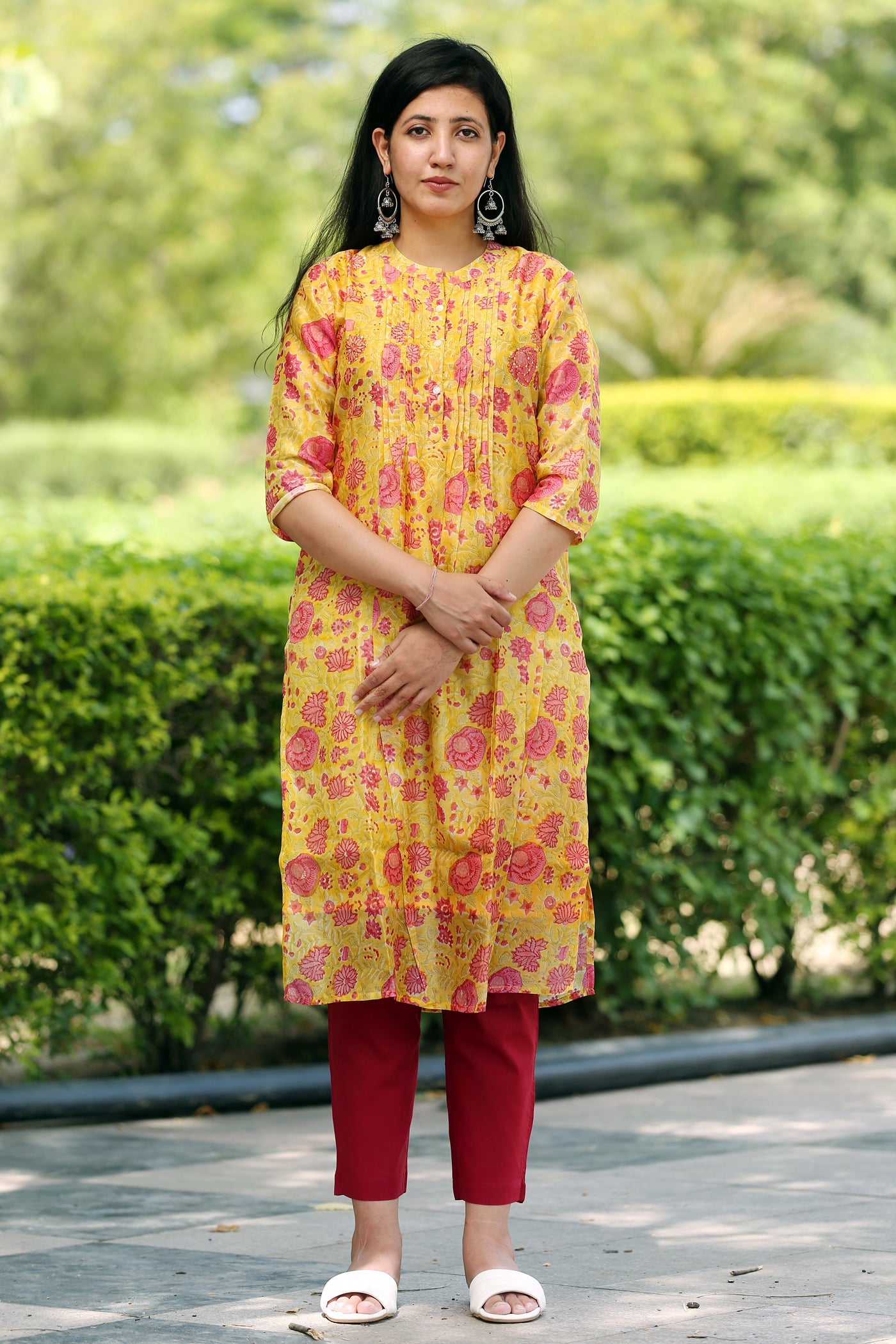 Chanderi silk kurta