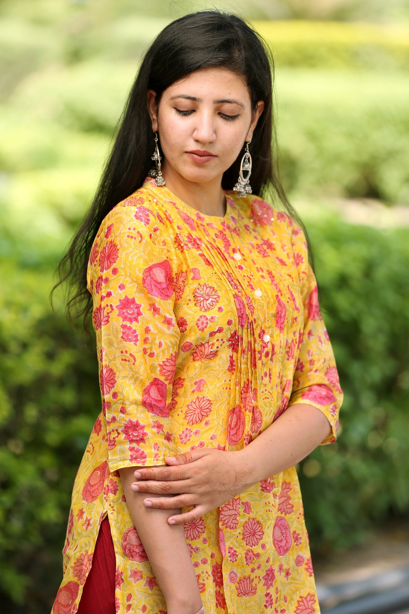 Chanderi silk kurta