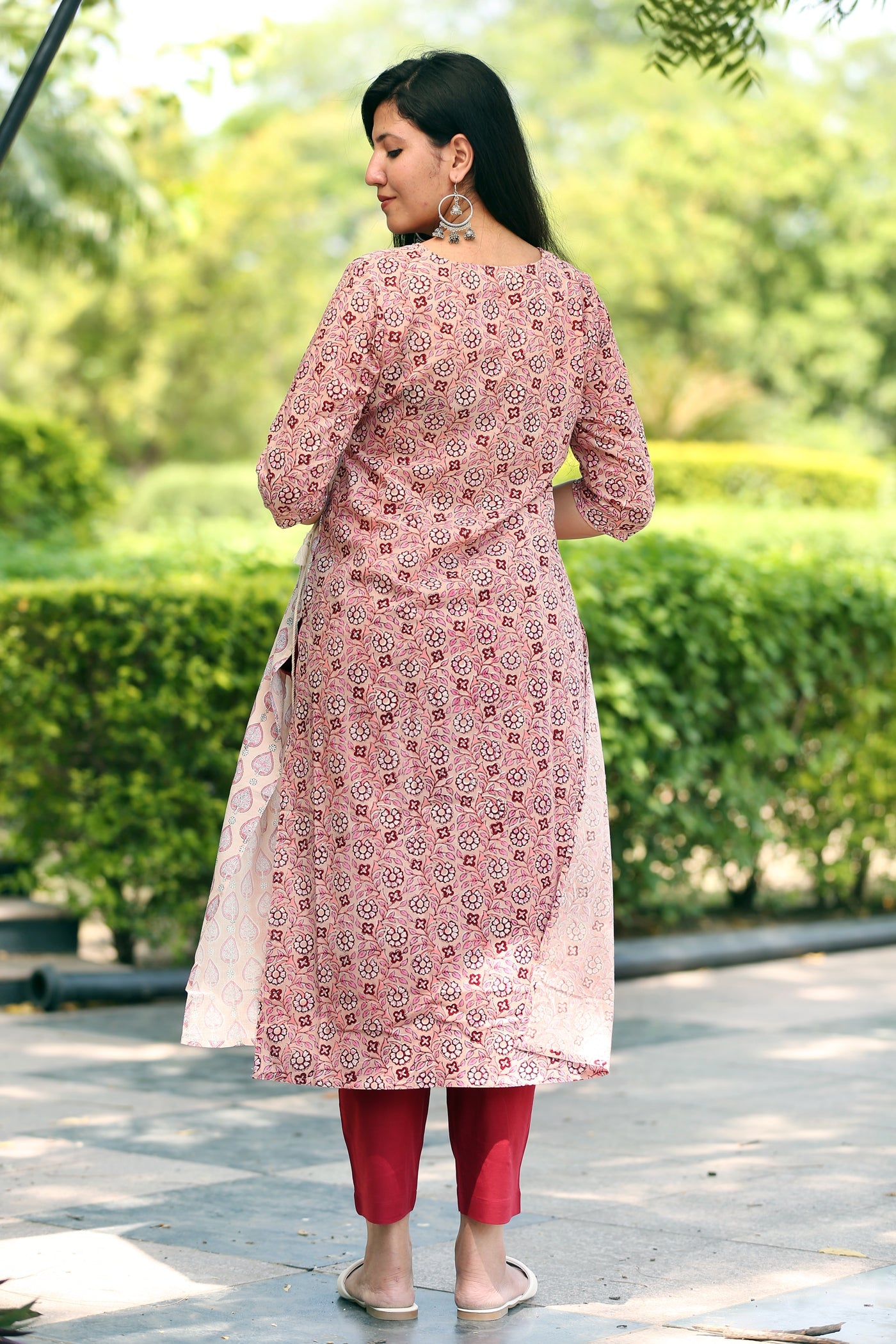 Cotton Block Printed Angarkha Kurta