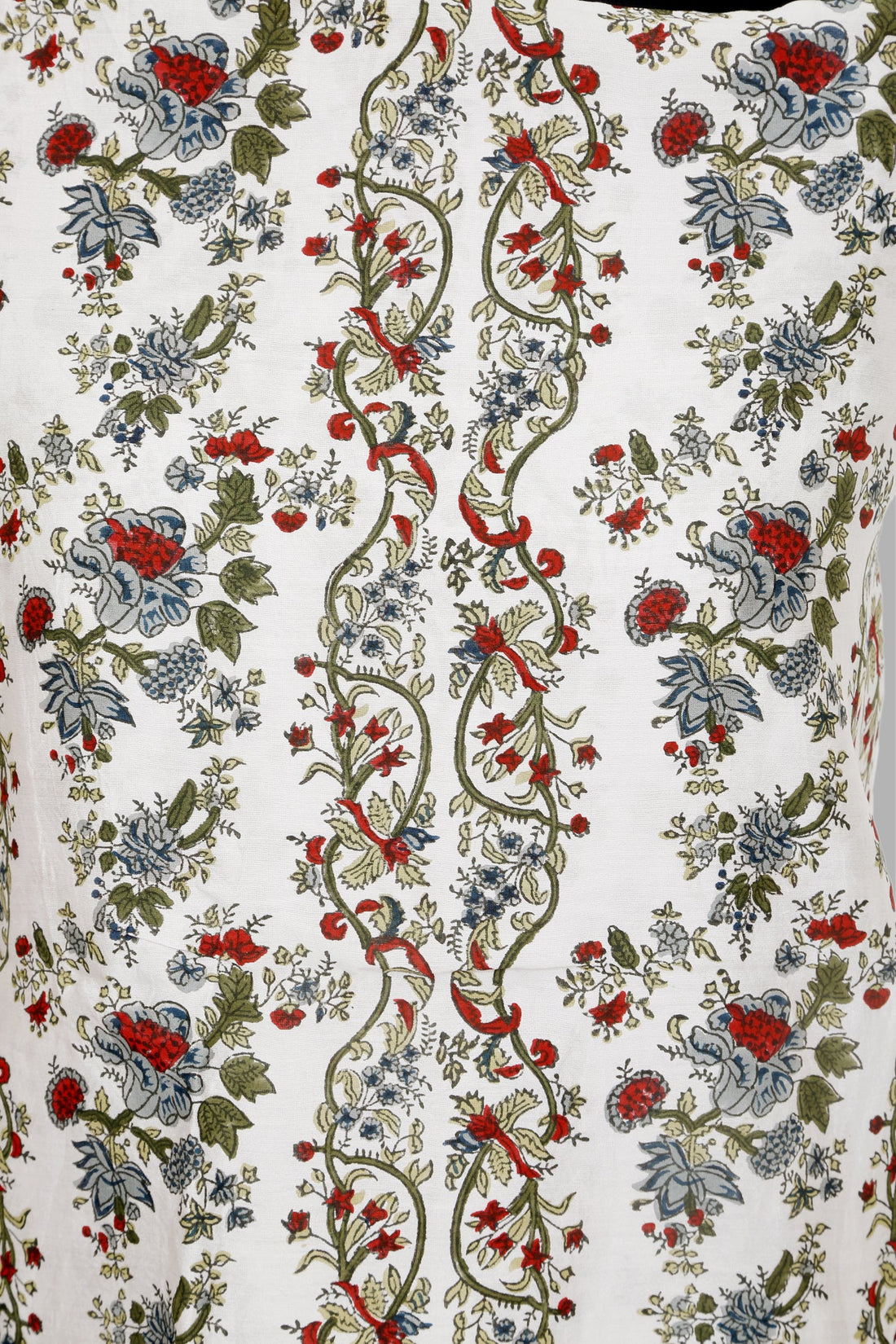 Block printed dress material in chanderi silk