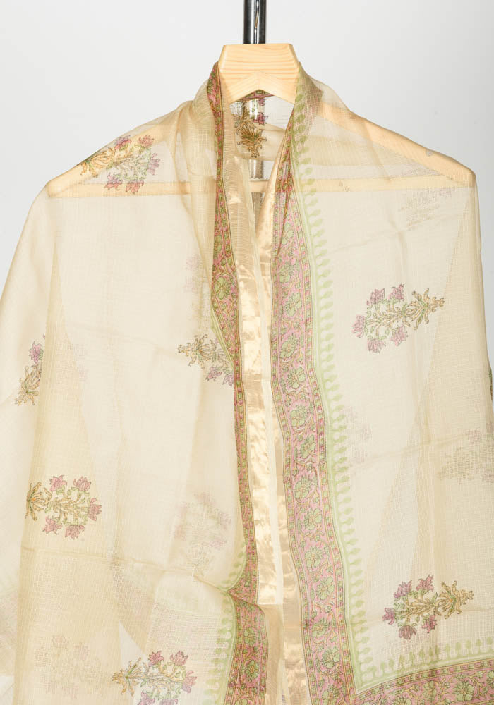 Kota silk mughal print dupatta