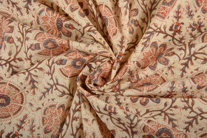 Cotton Cambric Block Printed Traditional Jaal Print Fabric