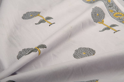 Cotton Cambric Mughal Boota Block Print Fabric