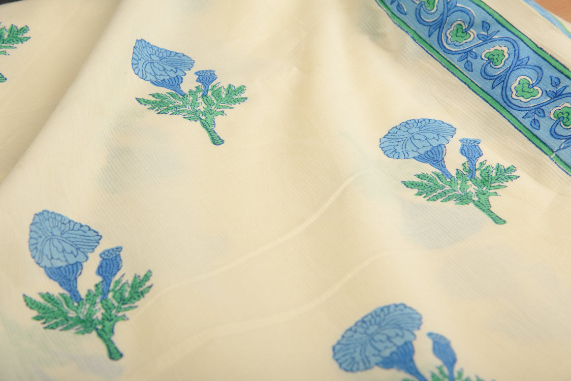 Cotton Silly Cambric Mughal Print Fabric