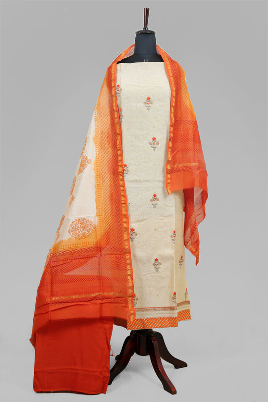 chanderi silk dress material with chanderi silk dupatta
