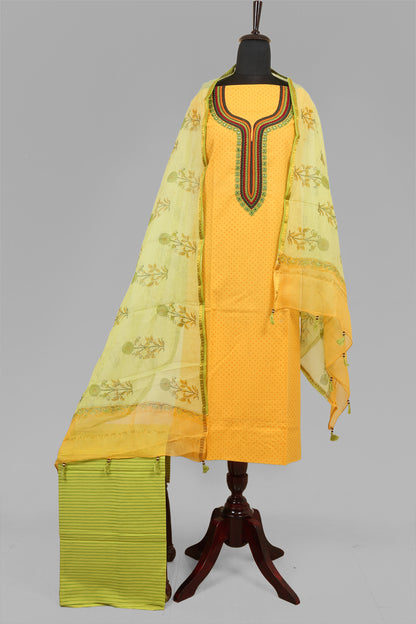 cotton cambic dress material with kota doria dupatta