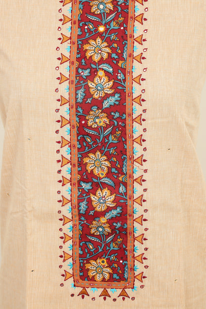 South cotton dress material with chiffon dupatta