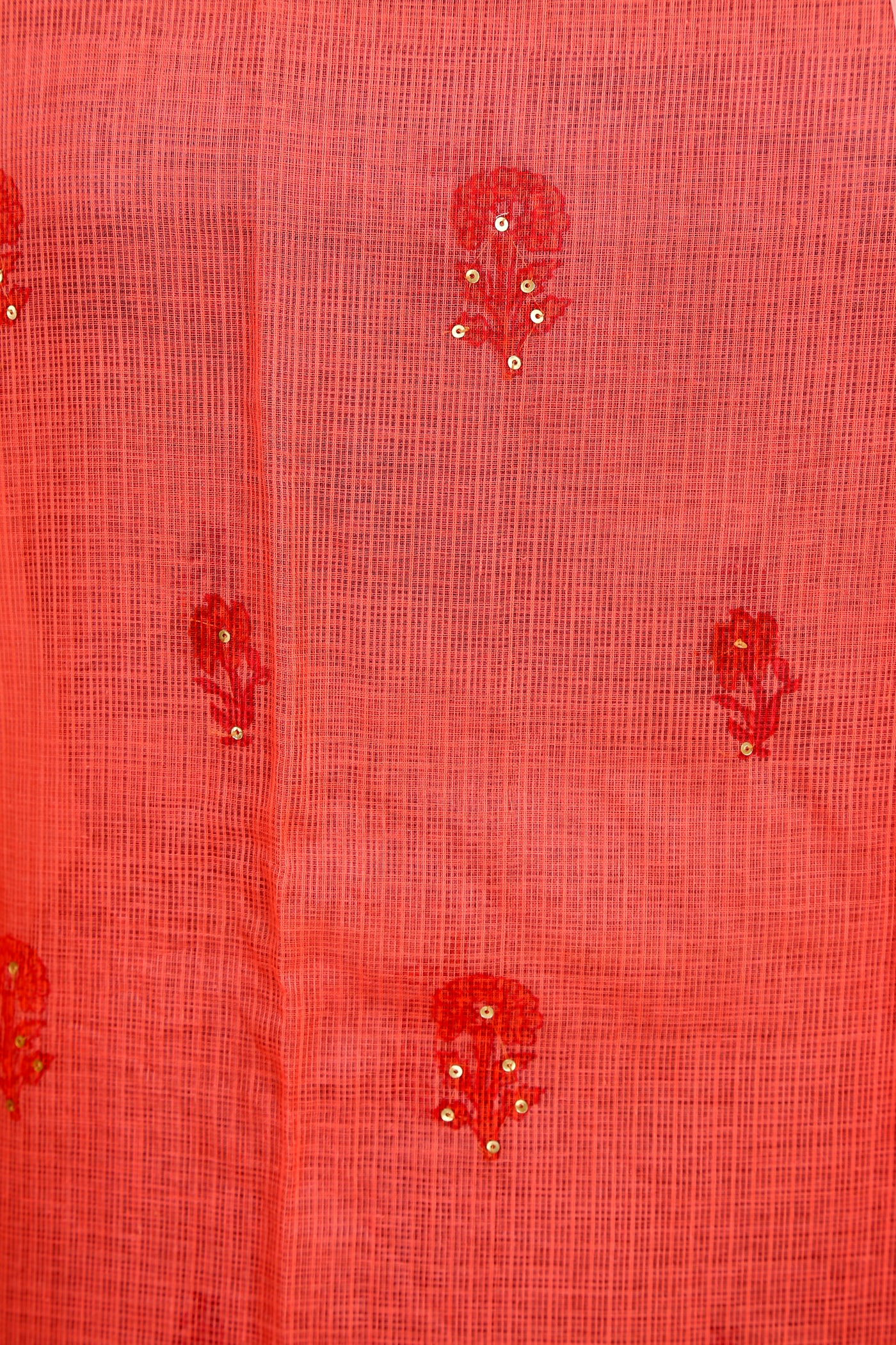 Block printed dress material with Chiffon dupatta
